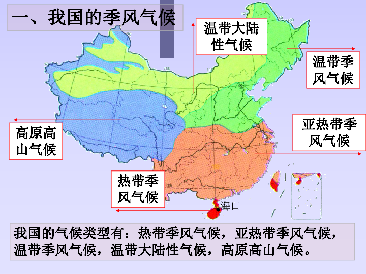 我国的气候特征与主要气象