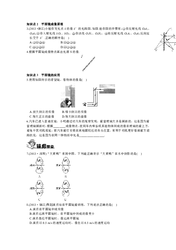 平面镜是什么成像原理_平面镜成像原理画图(2)