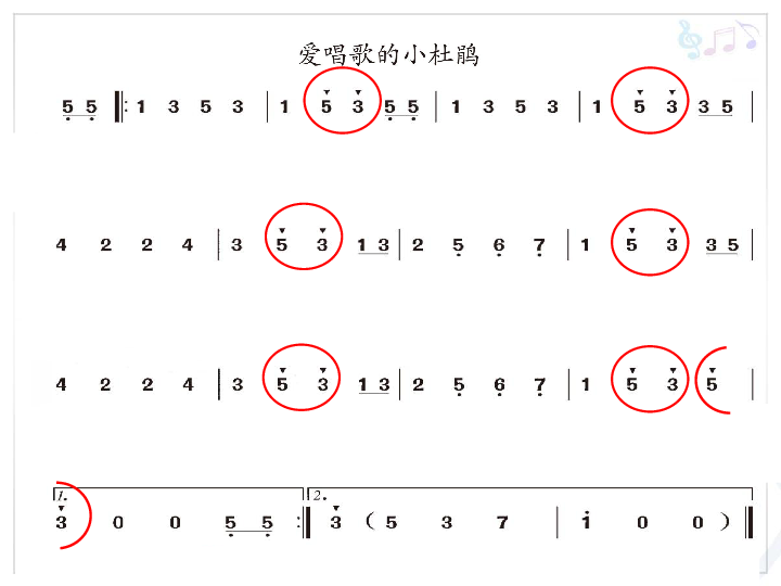 爱唱歌的小杜鹃简谱_爱唱歌的小杜鹃五线谱