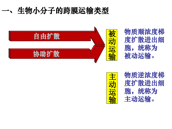 第3节 物质跨膜运输的方式