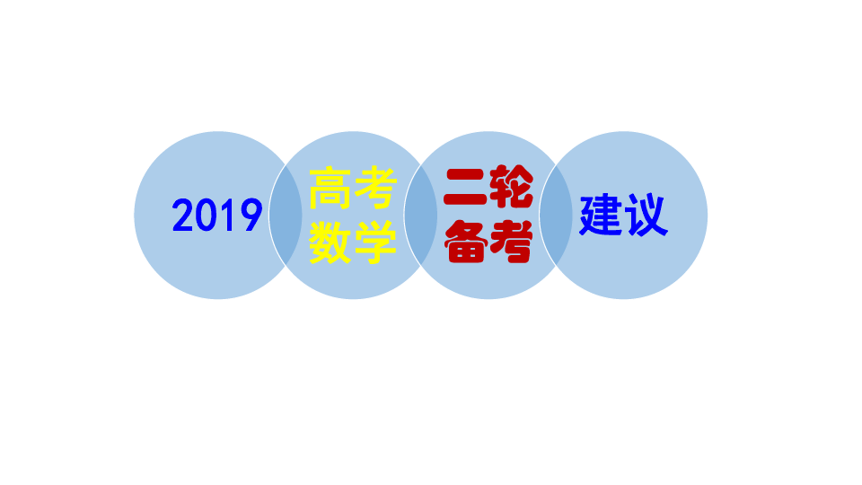 2019届高三数学第二轮复习备考建议与策略(45张ppt)