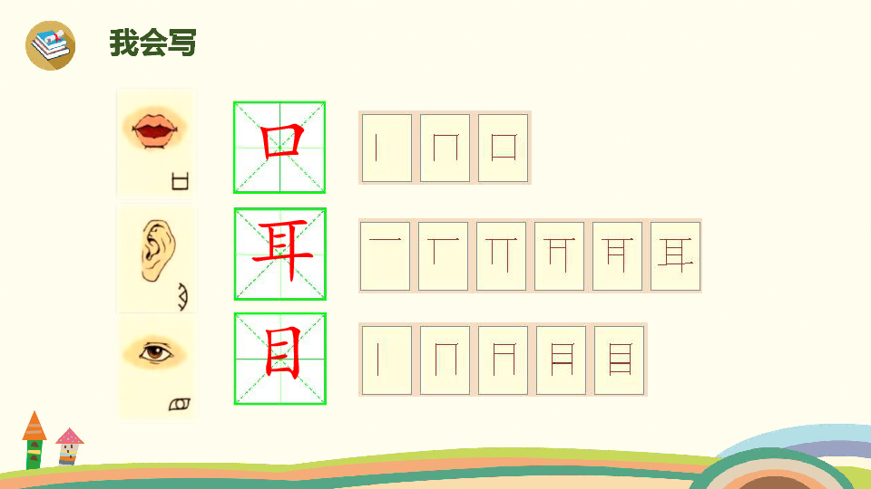 识字认识人口耳目教案_认识钟表图片(2)