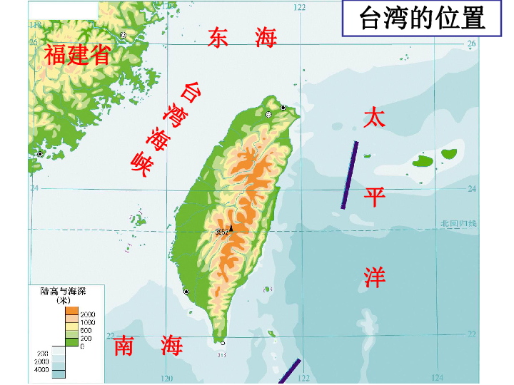 2台湾省的地理位置与经济发展 课件