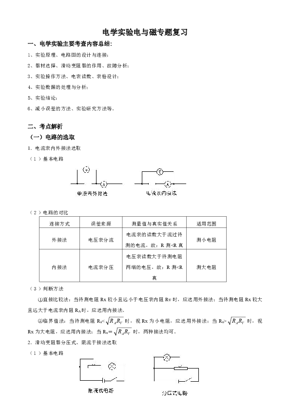 物理电学实验