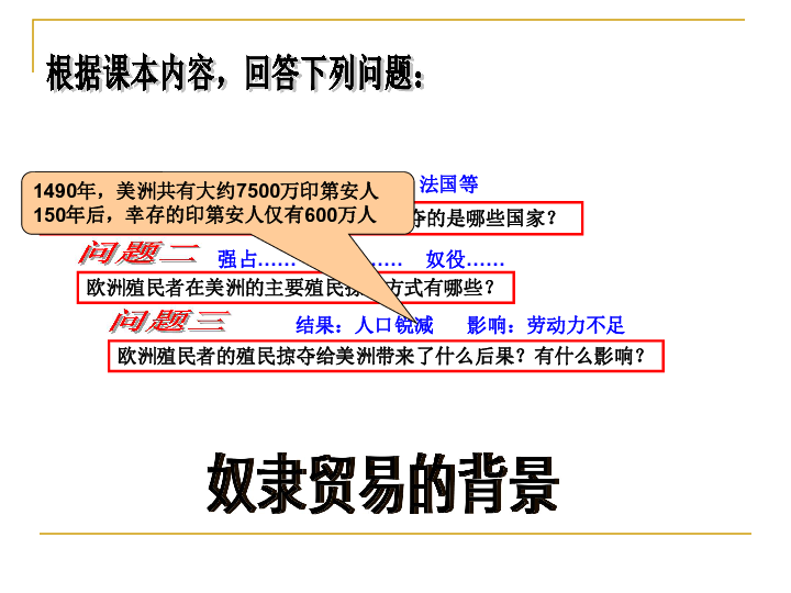 美洲人口锐减是如何解决的_解决问题图片(3)