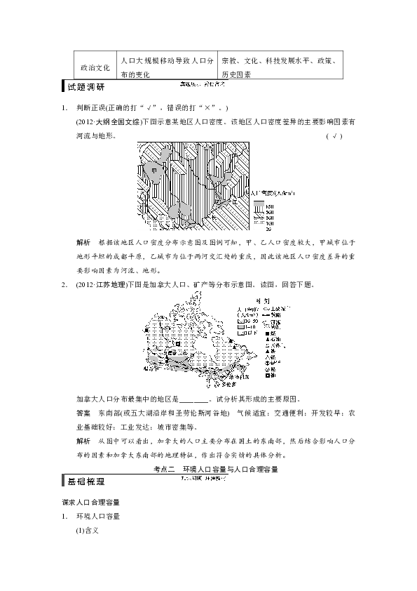 人口容量知识_人口合理容量知识框图