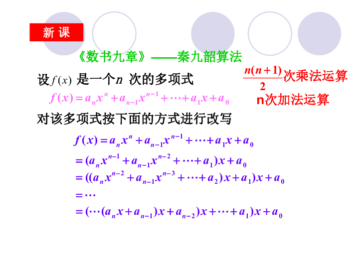 秦九韶算法与进位制