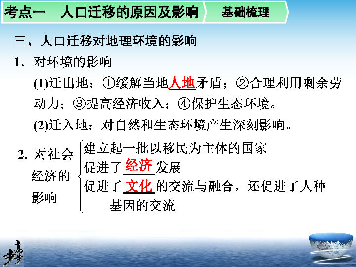 高中地理第二册人口迁移PPT_高中人口迁移思维导图