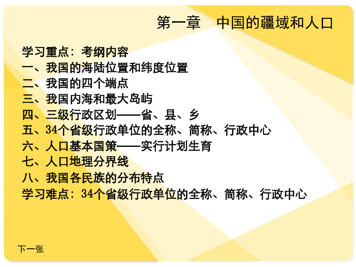 中国的疆域与人口教案_第一章中国的疆域和人口课件