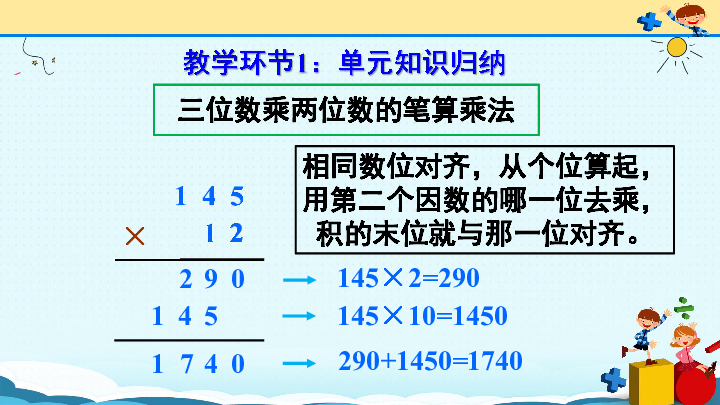 三位数乘两位数单元知识归纳与易错警示 (共18张ppt)