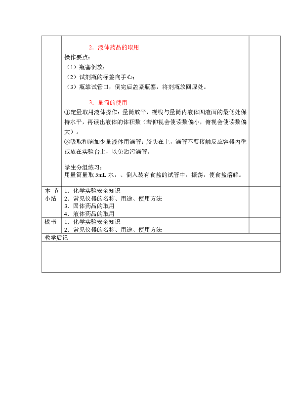 初中化学教案下载_化学复习提纲初中全册_生活中的化学 教案