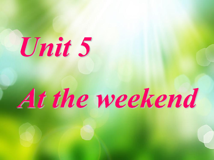 unit5attheweekend课件