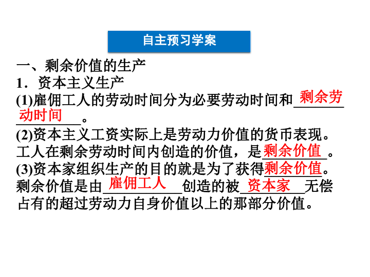 3 马克思的剩余价值理论 课件 (4) 40张ppt