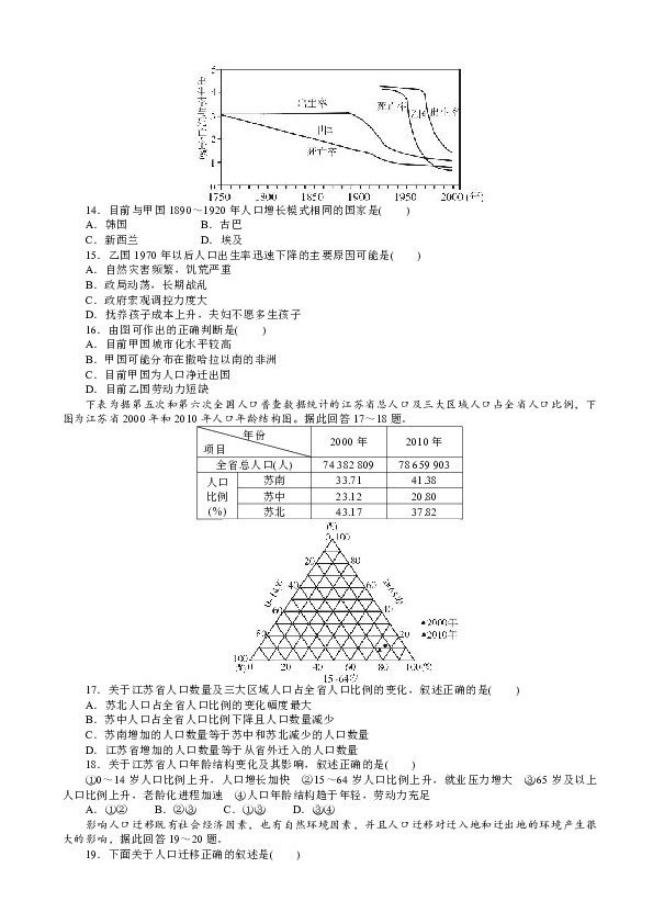 第一章人口的变化_第一章人口的变化单元测评