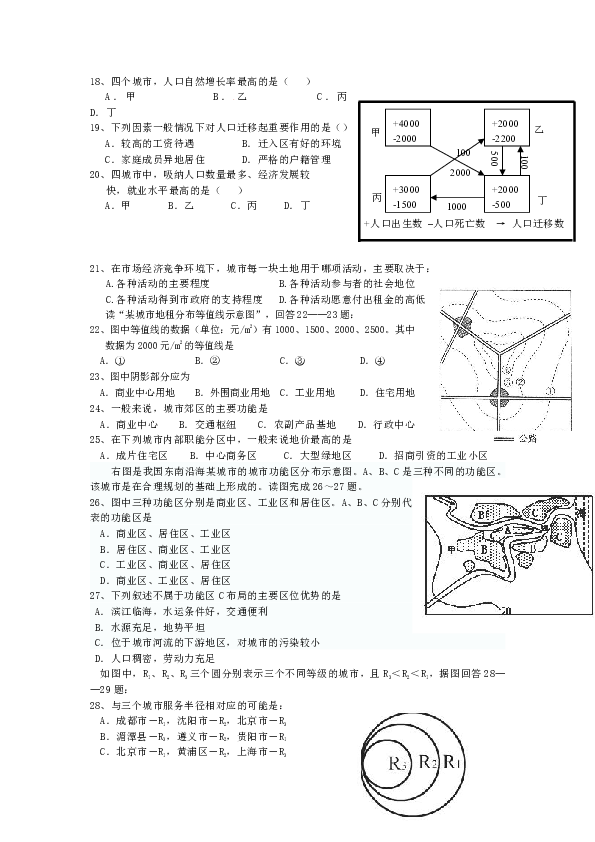 人口增长快慢取决于_高考地理知识大全 人口与地理环境 高频考点预测 2017年最(2)