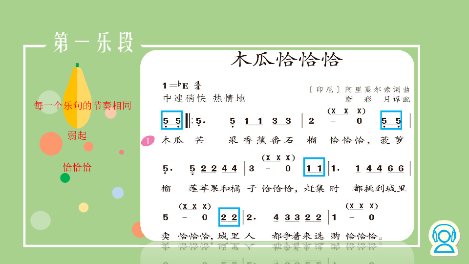 木瓜恰恰恰简谱_大风雪也不怕 日(2)