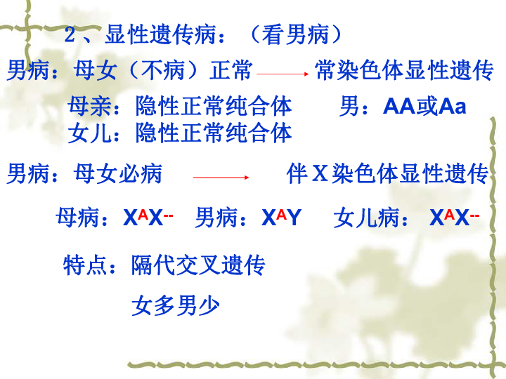 伴性遗传的例题[下学期]
