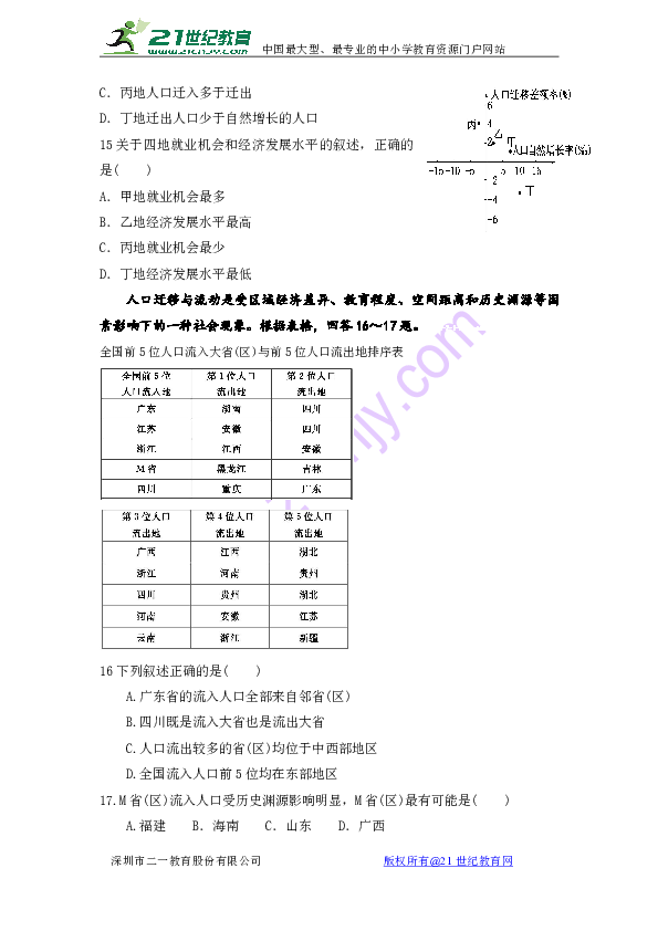 人口再生产 试卷_人口试卷第15页(3)