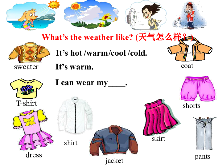 (天气怎么样?) /cool  /warm /coldi.