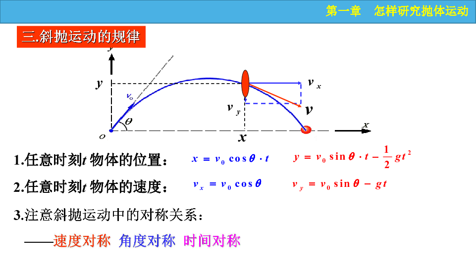 斜抛运动广泛地存在于生活,体育,农业,消防,军事,航天等领域