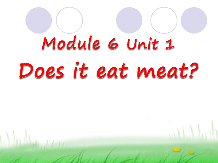 Module 6 A trip to the zoo Unit 1 Does it eat meat 20张 