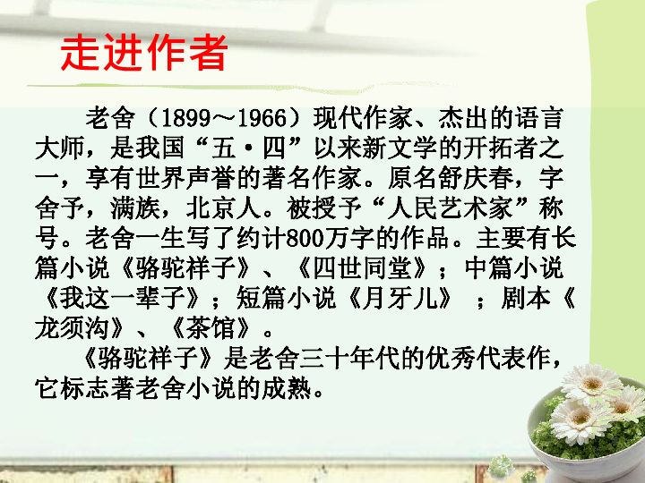 人教部编版七年级下册语文第三单元名著导读《骆驼祥子:圈点与.