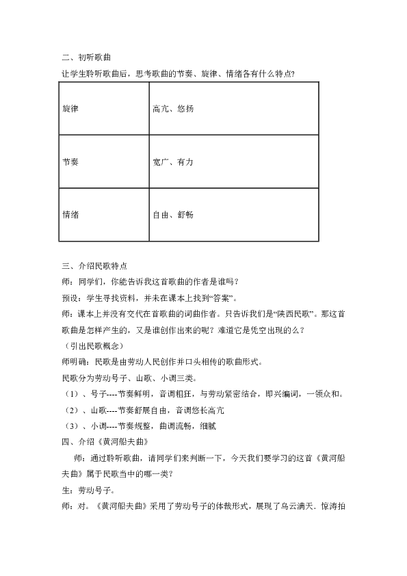 初中黄河船夫曲曲谱_黄河船夫曲(3)