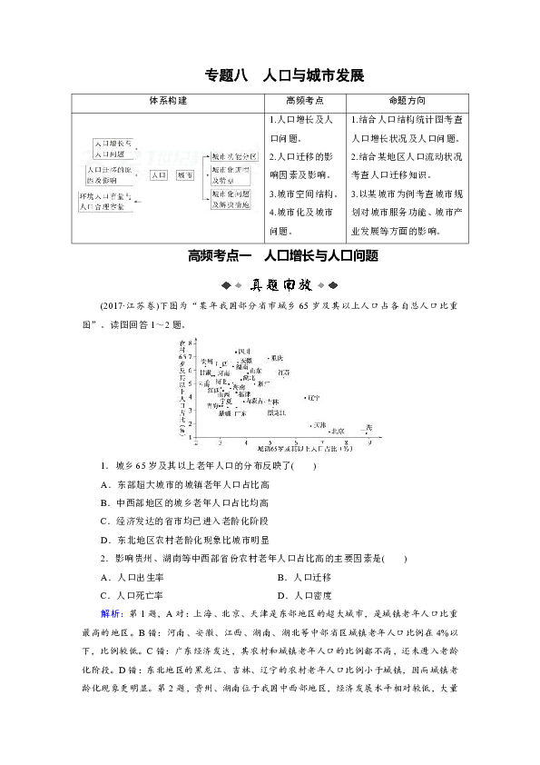 高考地理小专题人口_高中地理人口思维导图(2)