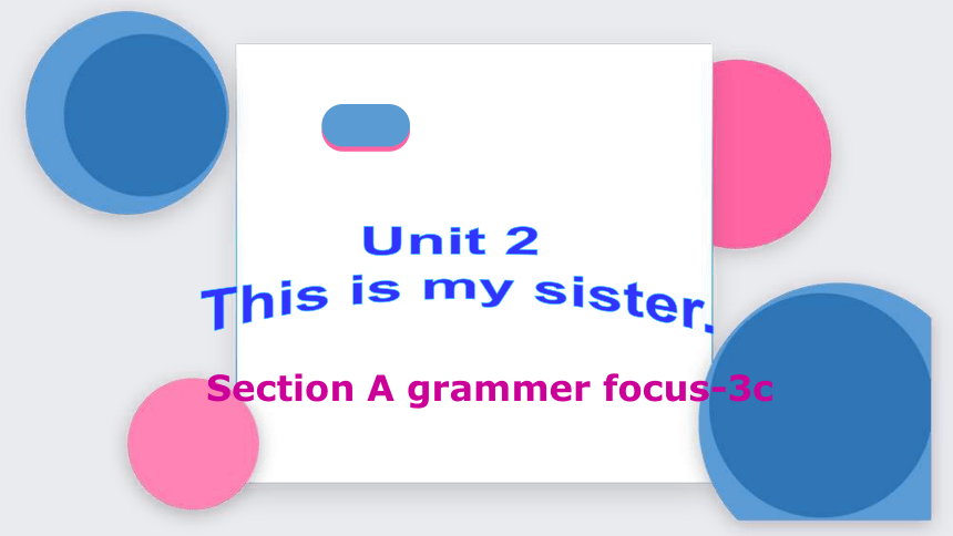 （新课标）Unit 2 This Is My Sister. Section A Grammer Focus-3c 课件(共19张PPT ...