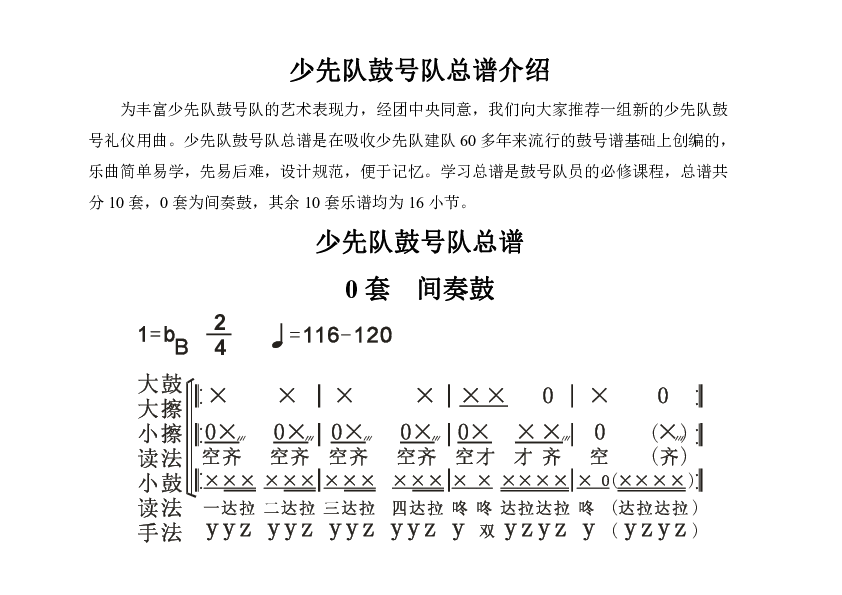 少先队鼓号曲谱_少先队鼓号队图片