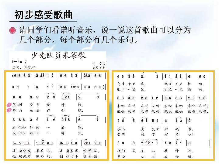 少先队员采茶歌简谱_少先队员采茶歌歌词(3)