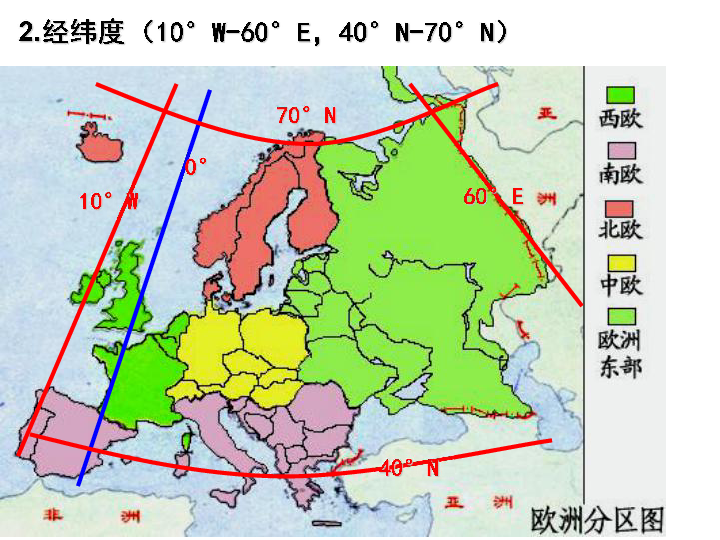 欧洲地理位置经纬图片