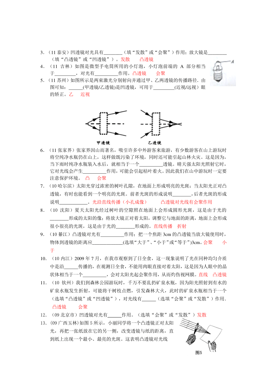 2012年新人教版(2012秋)物理第五章第1节：透镜