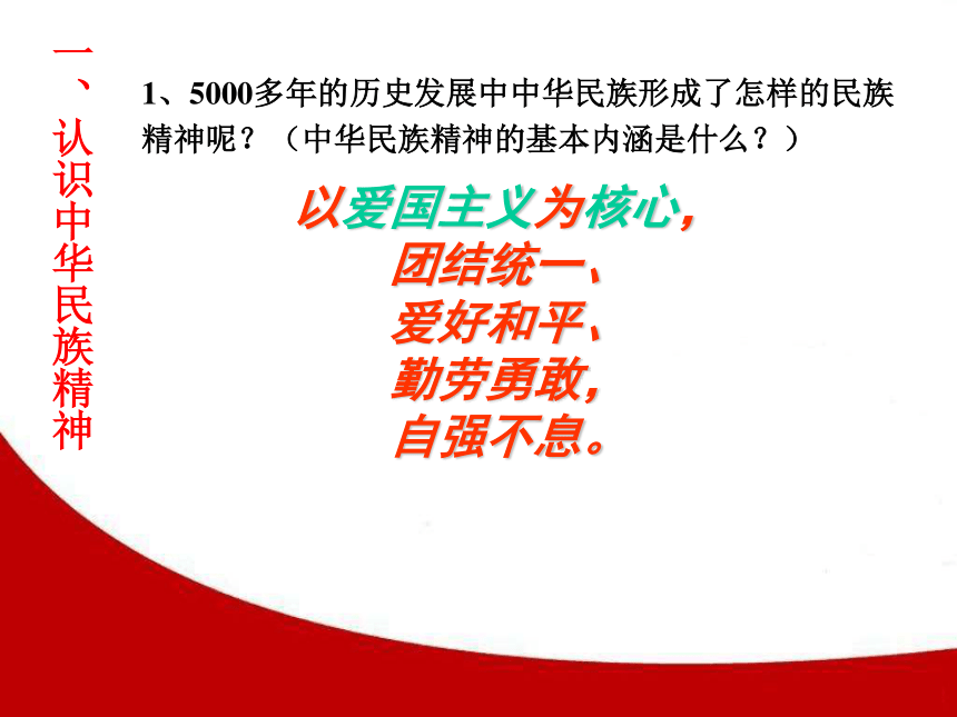  第2课第3框  做中华民族精神的弘扬者 课件