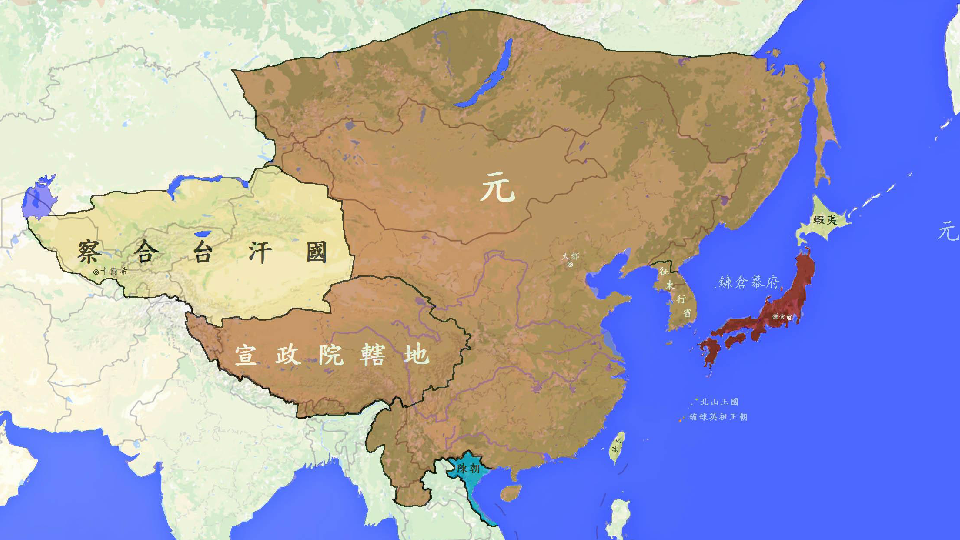 元朝巅峰时期版图图片