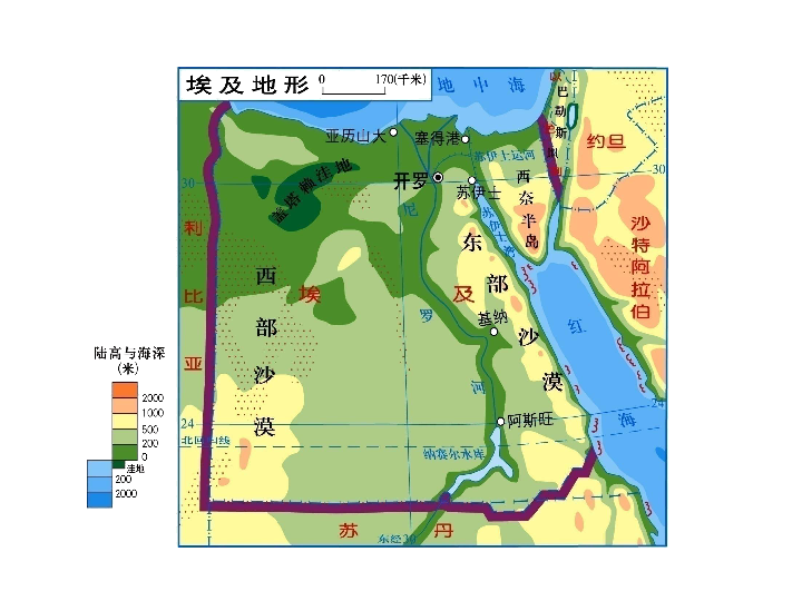 埃及气候图分布图片