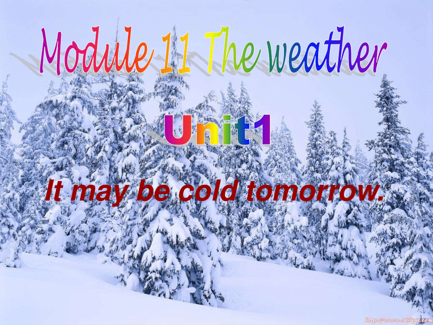 八年级上>Module 11 The weather>Unit 1 It may be cold tomorrow