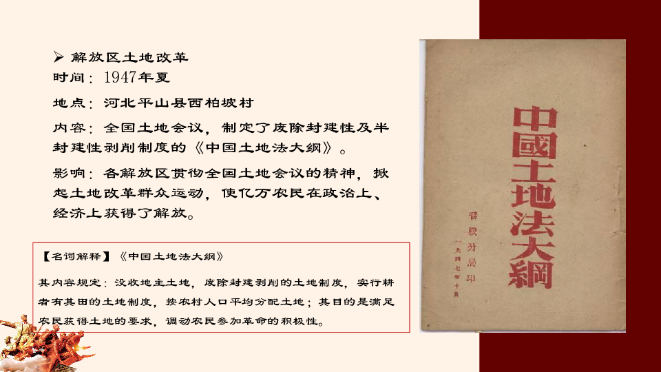 人教部編版歷史八年級上第24課人民解放戰爭的勝利 課件(共22張.