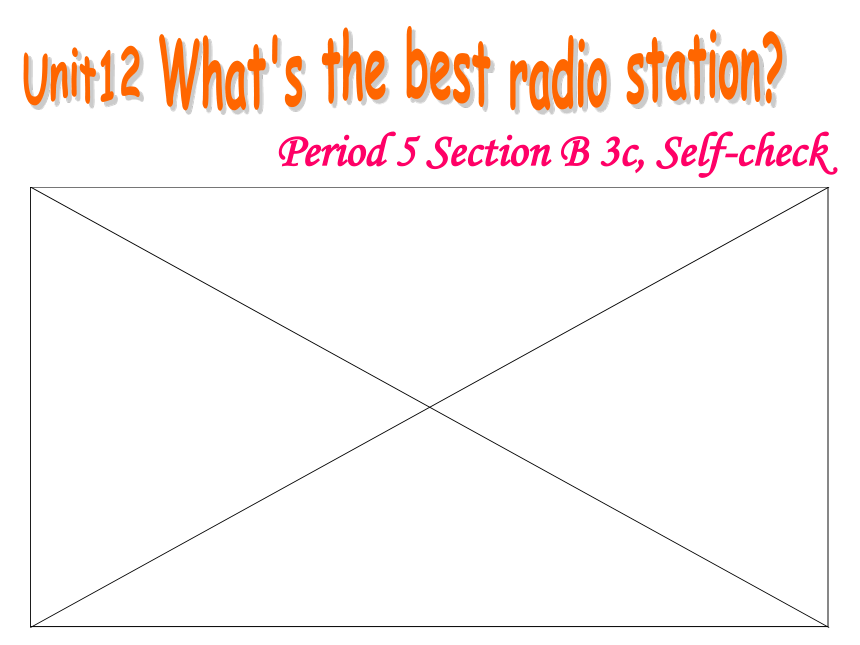 Unit 12 What’s the best radio station?（Section B 3c-self check)