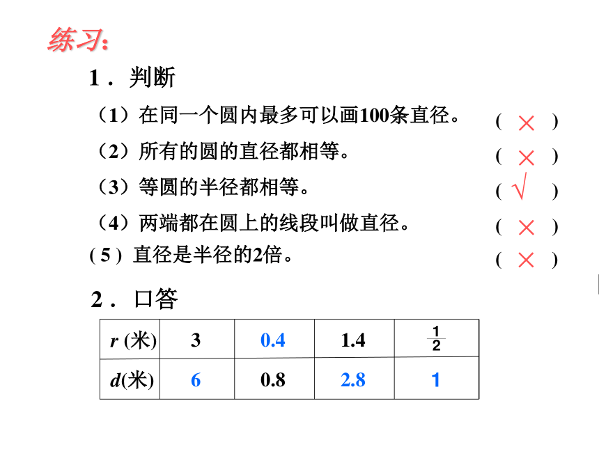 数学六年级上北京版6.1《圆的认识》课件8