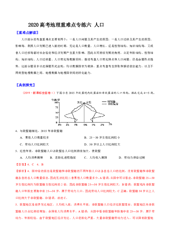 地理人口难点_地理手抄报